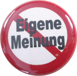 Eigene Meinung verboten Button